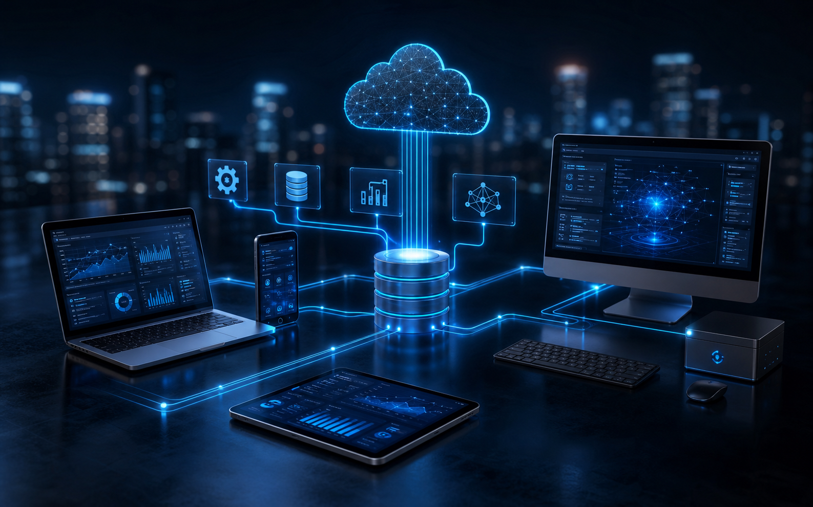 Red tecnológica de sistemas conectados en la nube